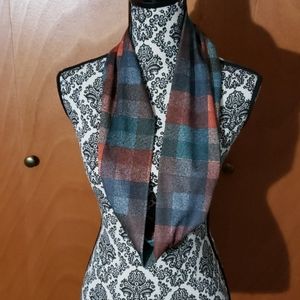 Plaid infinity scarf